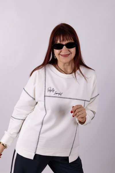 Джемпер Mita ЖМ1268 белый - фото 8