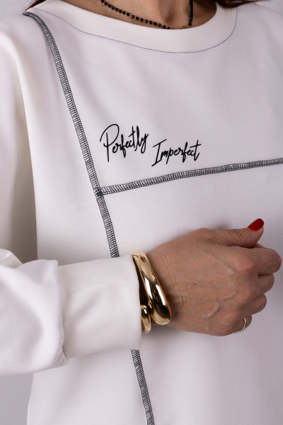 Джемпер Mita ЖМ1268 белый - фото 6