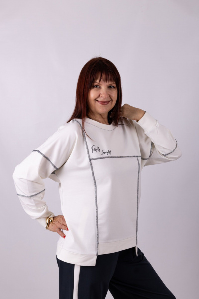 Джемпер Mita ЖМ1268 белый - фото 2