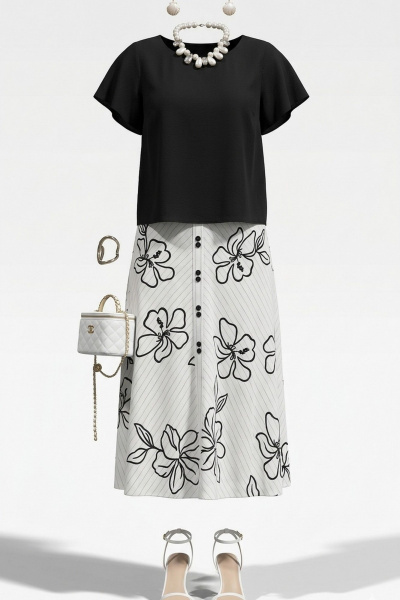 Блуза Vittoria Queen 28193бл черный - фото 6