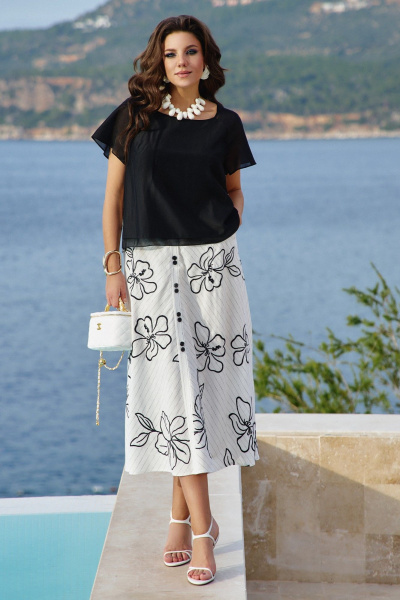 Блуза Vittoria Queen 28193бл черный - фото 1