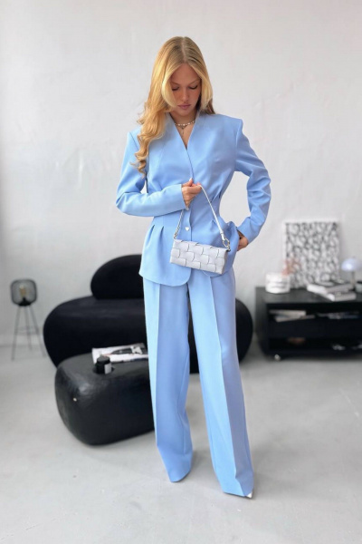 Жакет DNM 046 голубой - фото 3