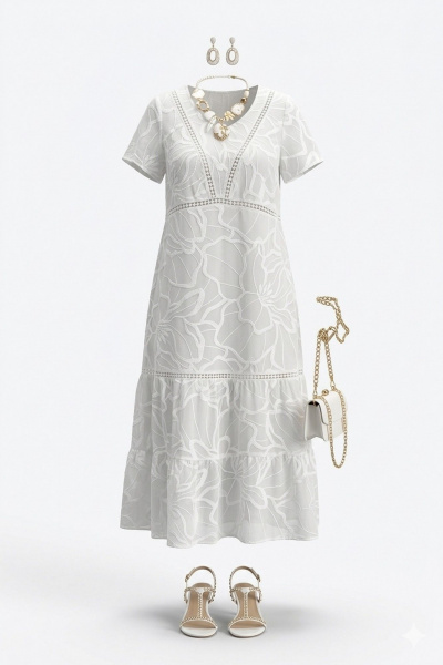 Платье Vittoria Queen 29033 молочный - фото 8