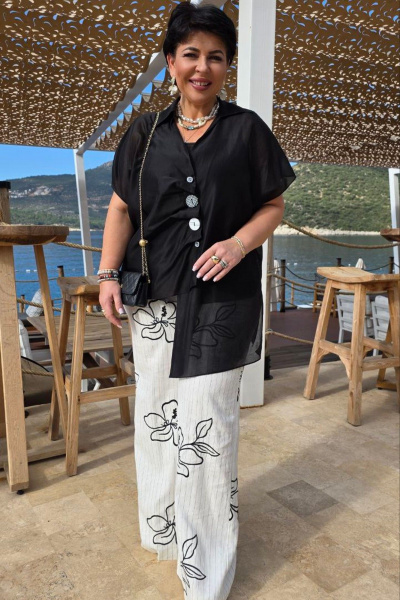 Блуза Vittoria Queen 29093бл черный - фото 7