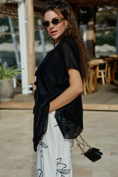 Блуза Vittoria Queen 29093бл черный - фото 2