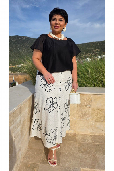 Блуза Vittoria Queen 28193бл черный - фото 5