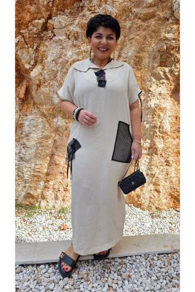 Платье Vittoria Queen 28243 песочный - фото 6