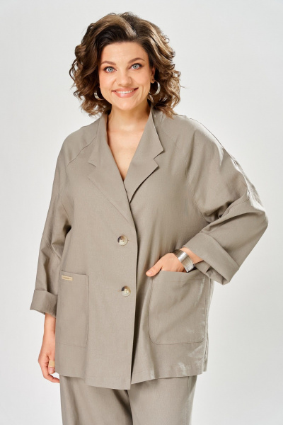 Брюки, жакет Диомант 2168 бежевый - фото 8