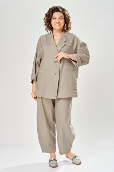 Брюки, жакет Диомант 2168 бежевый - фото 6