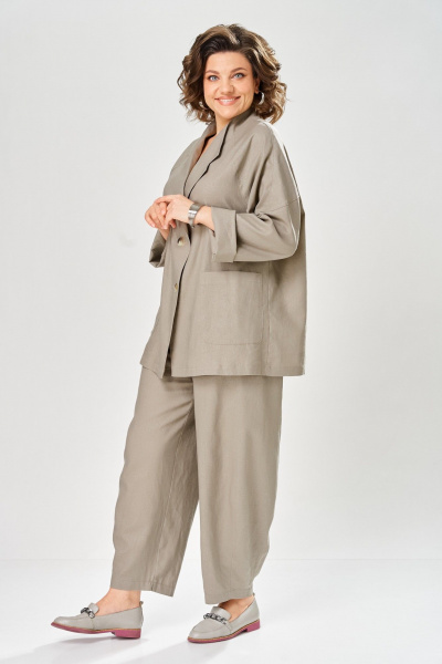 Брюки, жакет Диомант 2168 бежевый - фото 5