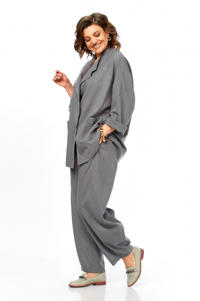 Брюки, жакет Диомант 2168 серый - фото 12