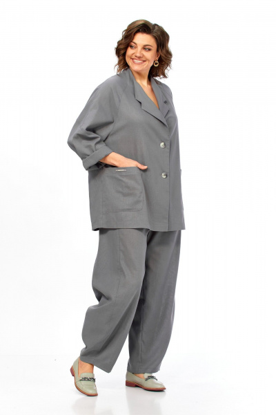 Брюки, жакет Диомант 2168 серый - фото 10