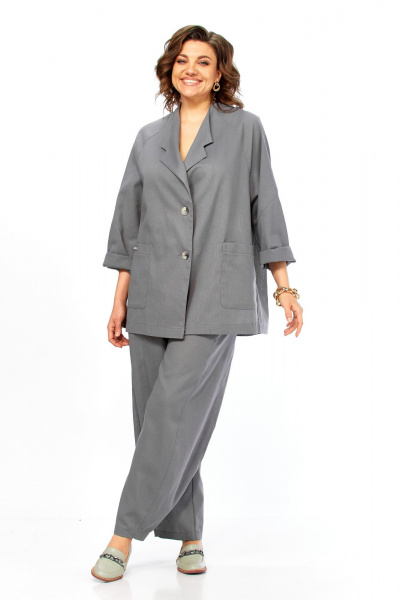 Брюки, жакет Диомант 2168 серый - фото 1