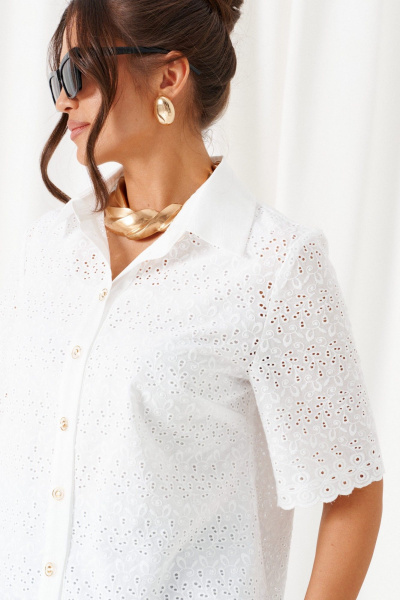 Блуза, брюки Beautiful&Free 6463 бело-черный - фото 7