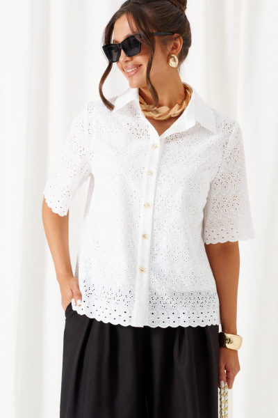 Блуза, брюки Beautiful&Free 6463 бело-черный - фото 6