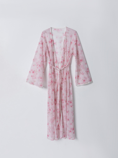 Халат Mark Formelle 552297/25-ОБР39957ПП-10 розы_на_св.молочном_010.2_Сублимация_полотна - фото 1