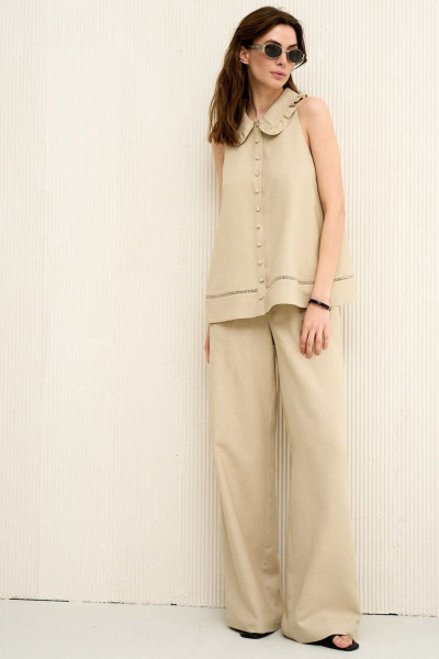 Блуза, брюки C. of PAPAYA NEW 1685 бежевый - фото 1