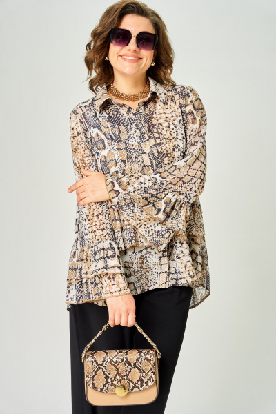 Блуза EVA GRANT 7221 принт_питон - фото 7