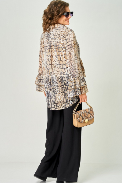 Блуза EVA GRANT 7221 принт_питон - фото 6