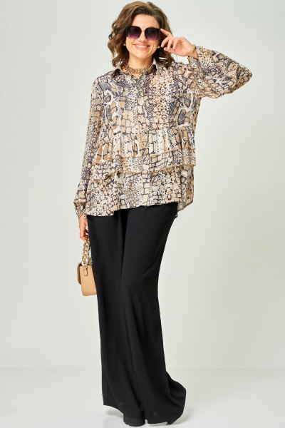 Блуза EVA GRANT 7221 принт_питон - фото 4