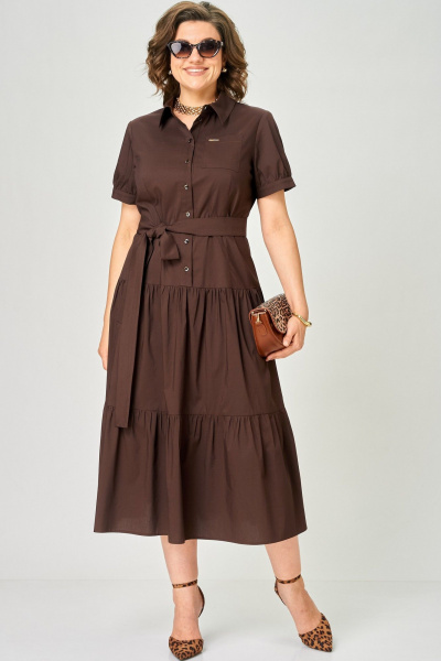 Платье EVA GRANT 7168С шоколад - фото 13