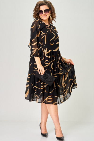 Платье EVA GRANT 7281А принт_ленты - фото 5