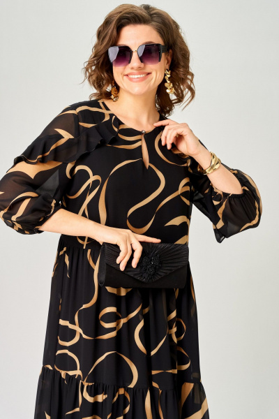 Платье EVA GRANT 7281А принт_ленты - фото 11