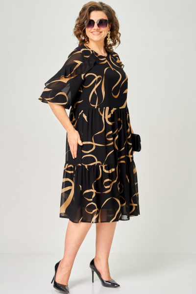 Платье EVA GRANT 7281А принт_ленты - фото 6