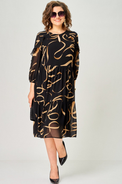 Платье EVA GRANT 7281А принт_ленты - фото 3