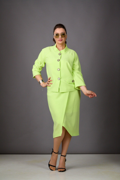 Жакет, юбка Rosheli 1178 салатовый - фото 6