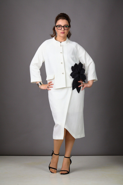 Жакет, юбка Rosheli 1178/1 молочный - фото 5