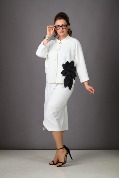 Жакет, юбка Rosheli 1178/1 молочный - фото 4