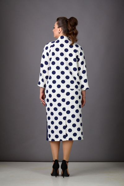 Жакет, юбка Rosheli 1178/2 молочный/темно-синий - фото 6