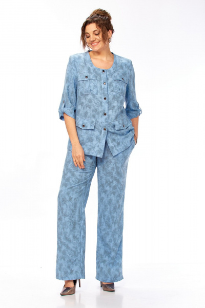 Брюки, жакет Tensi 412 голубой - фото 2