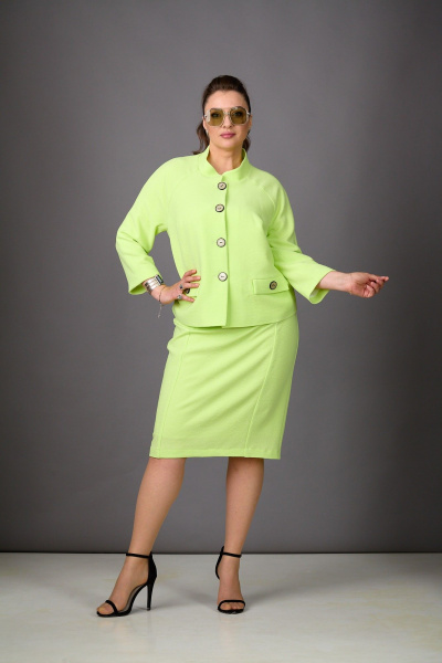 Жакет, юбка Rosheli 1179 салатовый - фото 1