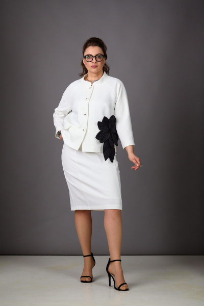 Жакет, юбка Rosheli 1179/1 молочный - фото 7