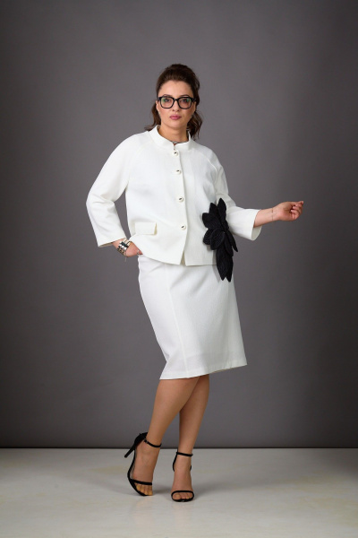 Жакет, юбка Rosheli 1179/1 молочный - фото 6