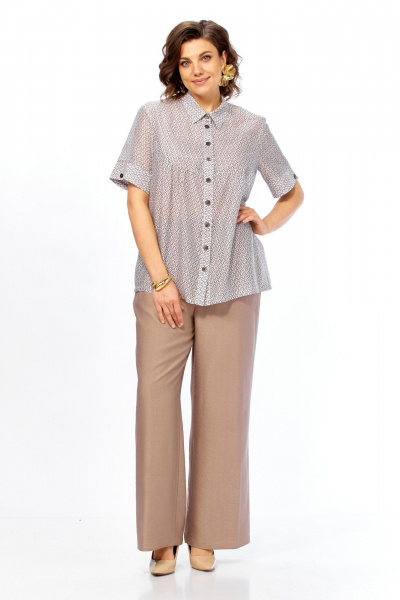 Блуза, брюки Matini 1.1319 бежевый_семечки - фото 9