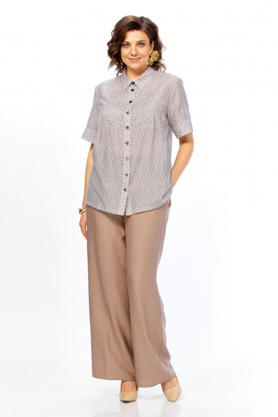 Блуза, брюки Matini 1.1319 бежевый_семечки - фото 8