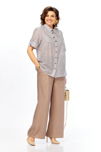 Блуза, брюки Matini 1.1319 бежевый_семечки - фото 7