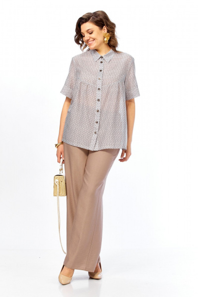 Блуза, брюки Matini 1.1319 бежевый_семечки - фото 6