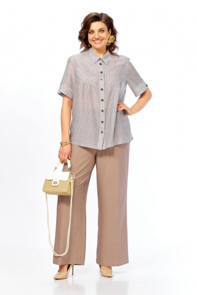 Блуза, брюки Matini 1.1319 бежевый_семечки - фото 5