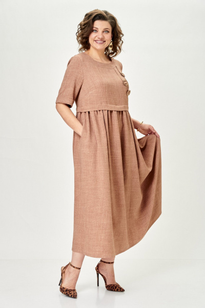 Платье Michel chic 2132/1 миндальный - фото 3