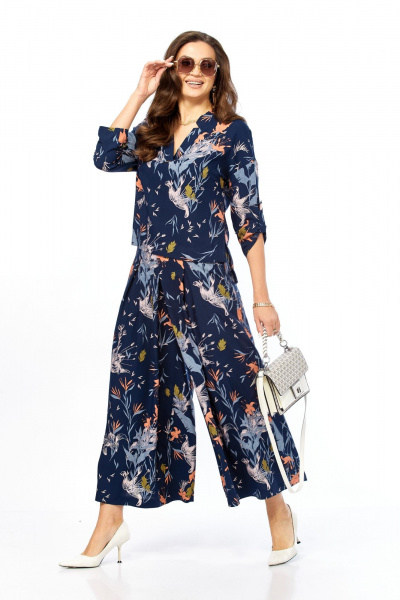 Жакет, кюлоты Taita plus 2535/2 синий - фото 6