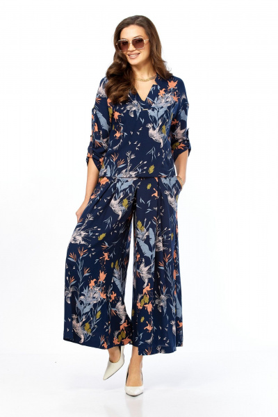 Жакет, кюлоты Taita plus 2535/2 синий - фото 1