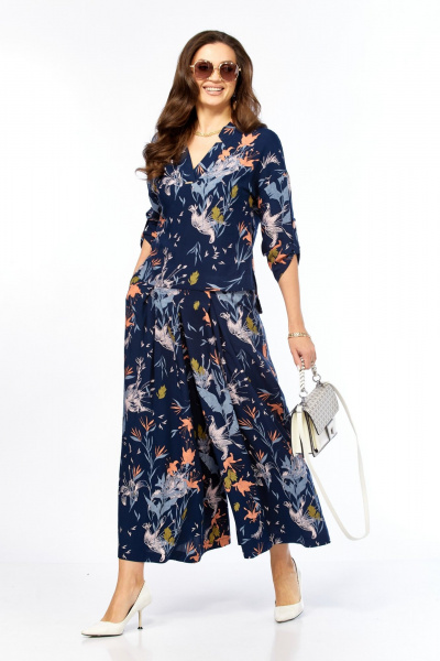 Жакет, кюлоты Taita plus 2535/2 синий - фото 3