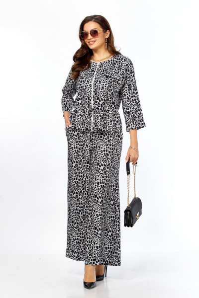 Блуза, брюки Taita plus 2615/3 леопард - фото 1