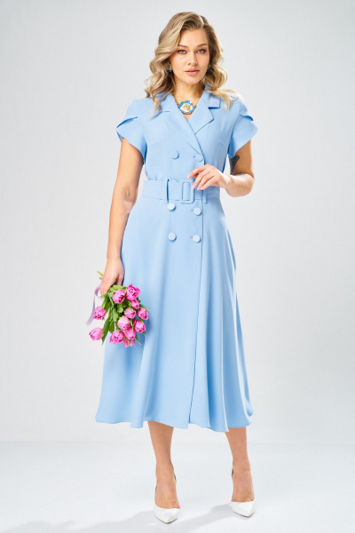 Платье Твой имидж 2368 небесно-голубой - фото 3