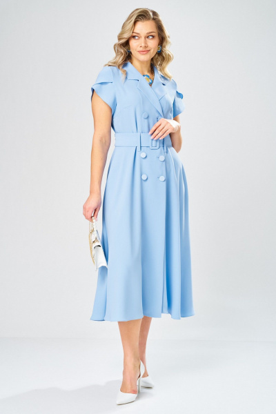 Платье Твой имидж 2368 небесно-голубой - фото 2