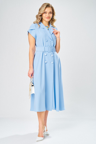 Платье Твой имидж 2368 небесно-голубой - фото 1